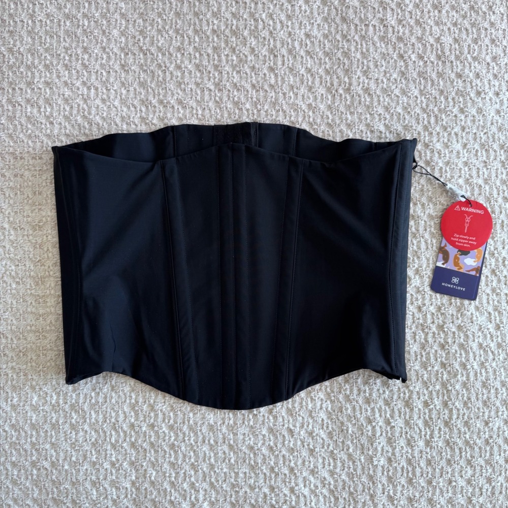 Honeylove WaistHero Cincher Onyx Black Waist Trainer Shapewear Slimming 1X NEW
